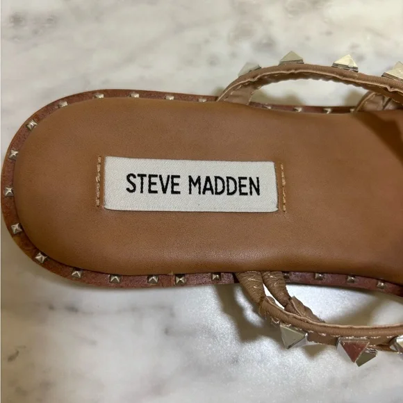 Steve Madden Skyler Tan Studden Sandals 8 WORN ONCE - Picture 11 of 14